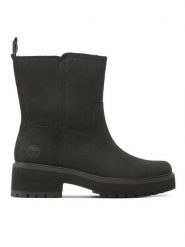 Timberland Botki Carnaby Cool Wrm Pull On Wr TB0A5NS30151 Czarny. Czarne botki damskie Timberland, z nubiku, bez obcasa, na słupku, bez zapięcia. Za 679.99 zł.