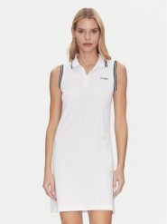 Guess Sukienka codzienna V5GK04 KCOK1 Biały Bodycon Fit. Białe sukienki damskie Guess, z aplikacjami, z bawełny, bez ramiączek. Za 189.99 zł.