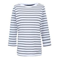 T-shirt Damski W Paski Baylette II. Białe t-shirty damskie Regatta, l, bez wzorów, bez kołnierzyka. Za 58.99 zł.