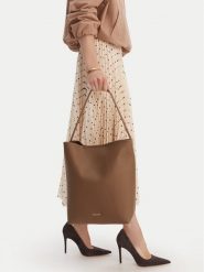 GINO ROSSI Torebka C-LDA8552 Brązowy. Brązowe torebki klasyczne damskie Gino Rossi, z materiału, bez dodatków. Za 229.99 zł.