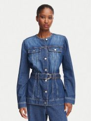 Guess Kurtka jeansowa W6YN04 D1342 Niebieski Regular Fit. Niebieskie kurtki damskie Guess, l, z aplikacjami, z jeansu, bez kaptura. Za 694.99 zł.