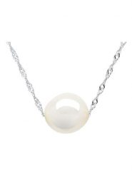 Pearline Srebrny naszyjnik z perłą - dł. 42 cm rozmiar: onesize. Białe naszyjniki damskie Pearline, z perłą, srebrne. Za 130.99 zł.