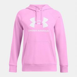 Bluza damska Under Armour Rival Fleece Big Logo Hoody. Czerwone bluzy damskie Under Armour, xs, bez wzorów, bez kaptura. Za 197.99 zł.
