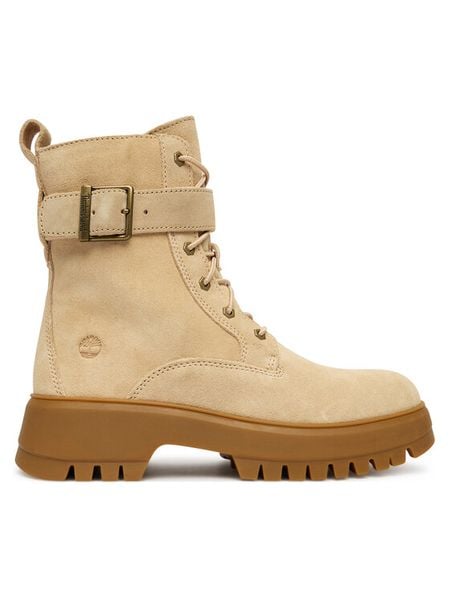 Timberland Trzewiki Cora Valley TB0A6FBWER31 Beżowy. Brązowe botki damskie Timberland, z nubiku, bez obcasa, na płaskiej podeszwie, bez zapięcia. Za 779.99 zł.