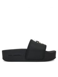 KARL LAGERFELD Klapki Kondo Maxi KL80805A Czarny. Czarne klapki damskie KARL LAGERFELD, bez wzorów, z tworzywa sztucznego, bez obcasa, bez zapięcia. Za 309.99 zł.