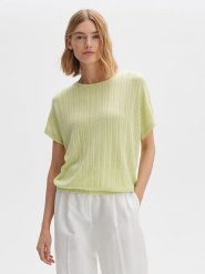 OPUS Bluzka w kolorze zielonym rozmiar: 40. Zielone bluzki damskie Opus, bez wzorów, bez kołnierzyka, bez ramiączek. Za 86.99 zł.