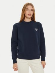 Guess Bluza V4BQ23 KBCK2 Granatowy Regular Fit. Niebieskie bluzy damskie Guess, xxs, z aplikacjami, z bawełny, bez kaptura. Za 159.99 zł.
