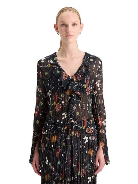 Scotch & Soda Bluzka w kolorze czarnym rozmiar: 42. Czarne bluzki damskie Scotch & Soda, bez wzorów, bez kołnierzyka, bez ramiączek. Za 154.95 zł.