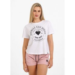 Koszulka bawełniana sportowa t-shirt dla dorosłych Heartie. Białe koszulki sportowe damskie PITBULL, s, bez wzorów, z bawełny, bez ramiączek. Za 65.99 zł.