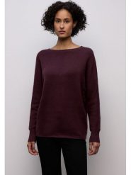 Street One Sweter w kolorze fioletowym rozmiar: 40. Różowe swetry klasyczne damskie Street One, z bawełny, bez kołnierzyka. Za 130.50 zł.