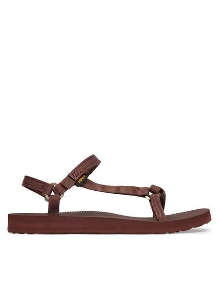 Teva Sandały Original Universal Slim 1150110 Bordowy. Czerwone sandały damskie Teva, bez wzorów, z materiału, bez obcasa, na płaskiej podeszwie, bez zapięcia. Za 249.99 zł.
