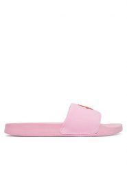 Tommy Hilfiger Klapki Th Script Pool Slide FW0FW09286 Różowy. Czerwone klapki damskie Tommy Hilfiger, bez wzorów, z materiału, bez obcasa, bez zapięcia. Za 169.99 zł.