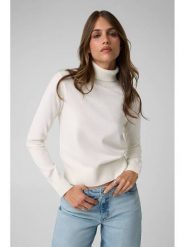 Guess Jeans Sweter 184166 Biały Classic Fit. Białe swetry klasyczne damskie Guess Jeans, s, z jeansu, bez kołnierzyka. Za 349.99 zł.