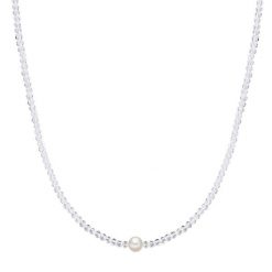Valero Pearls Srebro wysokiej pr óby kryształ kwarcu Perła hodowlana słodkowodna Naszyjniki 1 ct Damski. Białe naszyjniki damskie Valero Pearls, z kryształem, srebrne. Za 319.99 zł.