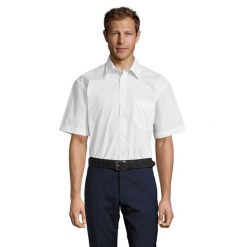 Koszula Biznesowa Bristol Plain Poplin Unisex Dla Dorosłych. Białe koszule damskie SOL'S, m, bez wzorów, z bawełny, biznesowe, bez kołnierzyka, bez ramiączek. Za 115.99 zł.