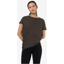 Koszulka z krótkim rękawem damska SUPER.NATURAL Yoga Loose Tee. Czarne koszulki sportowe damskie super.natural, s, bez wzorów, bez ramiączek. Za 258.59 zł.