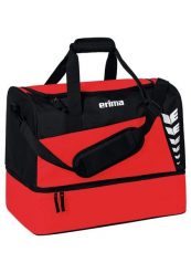Torba sportowa z dolną przegrodą Erima Six Wings. Czarne torby sportowe Erima, bez wzorów, z poliesteru. Za 109.99 zł.