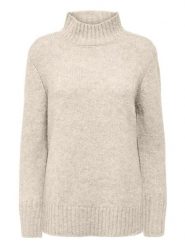 ONLY Sweter w kolorze kremowym rozmiar: S. Brązowe swetry klasyczne damskie Only, s, bez kołnierzyka. Za 105.88 zł.