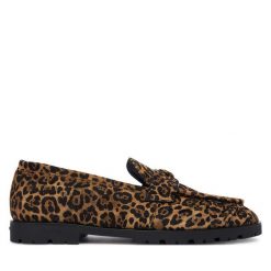 Mokasyny PINKO. Brązowe mokasyny damskie Pinko, bez obcasa. Za 1,459.00 zł.