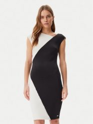 Calvin Klein Sukienka koktajlowa K20K208141 Czarny Slim Fit. Czarne sukienki damskie Calvin Klein, bez wzorów, z syntetyku, wizytowe, bez ramiączek. Za 529.99 zł.