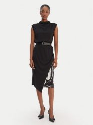 DKNY Sukienka codzienna DD5J2P42 Czarny Regular Fit. Czarne sukienki damskie DKNY, bez wzorów, z syntetyku, bez ramiączek. Za 649.99 zł.