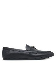 Guess Lordsy FLTBAY LEA14 Czarny. Czarne półbuty damskie Guess, z aplikacjami, ze skóry, bez obcasa, bez zapięcia. Za 439.99 zł.