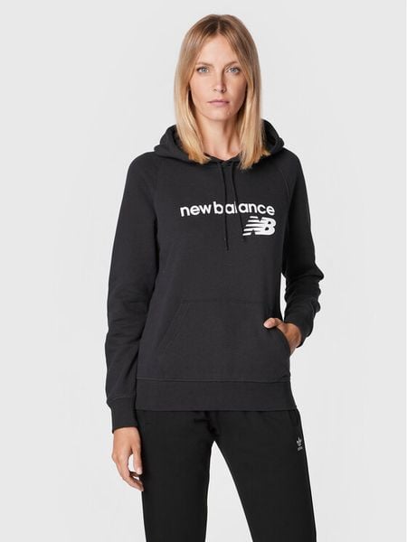 New Balance Bluza Classic Core Fleece WT03810 Czarny Relaxed Fit. Czarne bluzy damskie New Balance, s, bez wzorów, z bawełny, bez kaptura. Za 149.99 zł.