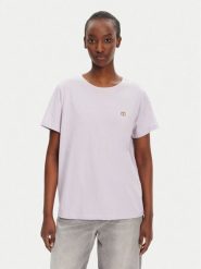 TWINSET T-Shirt 251TT2040 Fioletowy Regular Fit. Fioletowe t-shirty damskie Twinset, m, bez wzorów, z bawełny, bez kołnierzyka. Za 149.99 zł.