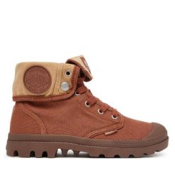Trampki Palladium. Brązowe trampki damskie Palladium, bez wzorów, bez zapięcia. Za 399.99 zł.