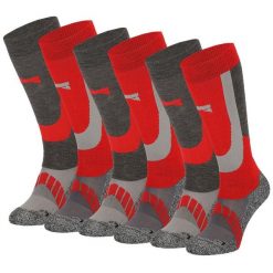 Skarpety narciarskie Xtreme, 6 par, Multi Czerwony. Czerwone skarpetki damskie XTREME SOCKSWEAR, bez wzorów. Za 499.99 zł.