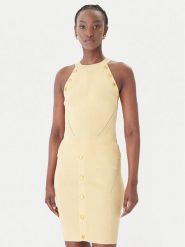 Guess Bluzka G6GR10 Z0625 Żółty Regular Fit. Żółte bluzki damskie Guess, l, z aplikacjami, z syntetyku, bez kołnierzyka, bez ramiączek. Za 291.99 zł.