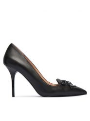 LOVE MOSCHINO Szpilki JA10449G0NIA0000 Czarny. Czarne szpilki damskie Love Moschino, bez wzorów, ze skóry, bez obcasa, na szpilce, bez zapięcia. Za 849.99 zł.