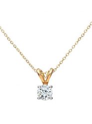 Revoni Złoty naszyjnik z diamentową zawieszką - dł. 46 cm rozmiar: onesize. Żółte naszyjniki damskie Revoni, z diamentem, złote. Za 2,479.99 zł.