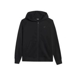 Damska bluza z kapturem zapinana na zamek 4F F1763. Czarne bluzy damskie 4F, s, bez wzorów, z bawełny, z kapturem. Za 133.00 zł.