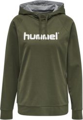 Damska bluza z kapturem Hummel Hmlgo Logo. Szare bluzy damskie Hummel, s, bez wzorów, z bawełny, z kapturem. Za 182.50 zł.