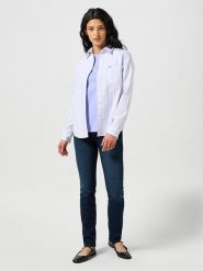 Wrangler Dżinsy - Slim fit - w kolorze granatowym rozmiar: W27/L30. Niebieskie jeansy damskie Wrangler, z podwyższonym stanem. Za 144.58 zł.