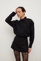 Spódnico spodenki z lnem w kolorze TOTALLY BLACK - MOVE-S. Czarne spódnice damskie Marsala, na imprezę, m, bez wzorów, z bawełny, eleganckie. Za 229.90 zł.