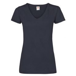 Koszulka Z Dekoltem W Szpic Dla Kobiet. Niebieskie bluzki damskie Fruit of the Loom, xl, bez wzorów, sportowe, bez kołnierzyka, bez ramiączek. Za 39.99 zł.