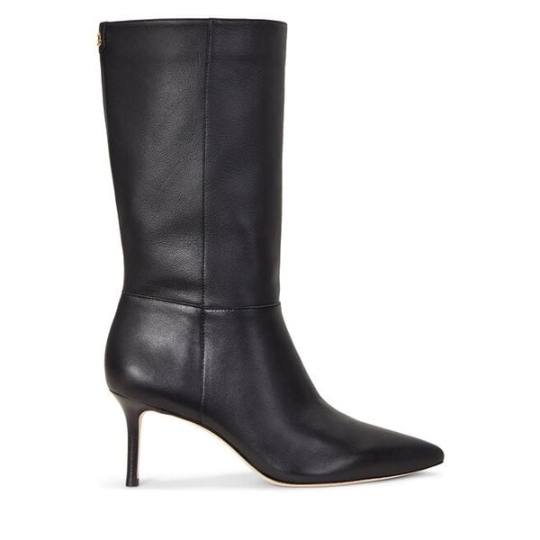 Kozaki LAUREN RALPH LAUREN. Czarne kozaki damskie Lauren Ralph Lauren, bez obcasa, na szpilce, bez zapięcia. Za 739.99 zł.