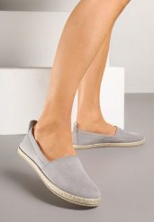 Szare Płaskie Espadryle z Plecionką na Podeszwie Julietae. Szare espadryle damskie Renee, bez wzorów, bez obcasa, na płaskiej podeszwie. Za 54.99 zł.