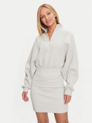 Guess Sukienka dzianinowa V4BK06 KCHX0 Szary Regular Fit. Szare sukienki damskie Guess, z aplikacjami, z bawełny, bez ramiączek. Za 229.99 zł.