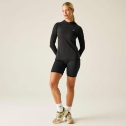 Damska bluza z kapturem Refresh Quick Dry Fleece. Czarne bluzy damskie Dare 2b, bez wzorów, z elastanu, z kapturem. Za 189.70 zł.