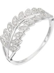 DIAMANTA Złoty pierścionek "Feuillage Lumineux" z diamentami rozmiar: 52. Szare pierścionki damskie DIAMANTA, z diamentem, złote. Za 1,261.99 zł.