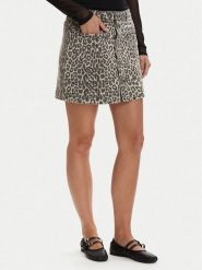 ONLY Spódnica jeansowa Amazing 15371282 Beżowy Regular Fit. Brązowe spódnice damskie Only, s, bez wzorów, z bawełny. Za 129.99 zł.