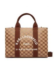 KARL LAGERFELD Torebka B1W50021 Brązowy. Brązowe torebki klasyczne damskie KARL LAGERFELD, z materiału, bez dodatków. Za 649.99 zł.