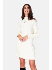 William de Faye Sukienka w kolorze kremowym rozmiar: 42. Brązowe sukienki damskie William de Faye, bez wzorów, z kaszmiru, klasyczne, bez ramiączek. Za 105.14 zł.