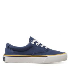 Tenisówki Polo Ralph Lauren. Niebieskie trampki damskie Polo Ralph Lauren, bez wzorów, bez zapięcia. Za 289.99 zł.