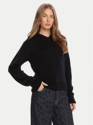 HUGO Sweter Solanu 50545092 Czarny Regular Fit. Czarne swetry klasyczne damskie Hugo, l, z wełny, bez kołnierzyka. Za 609.99 zł.