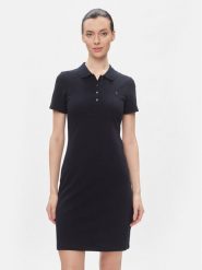Tommy Hilfiger Sukienka codzienna 1985 Slim Pique Polo Dress Ss WW0WW42048 Granatowy Slim Fit. Niebieskie sukienki damskie Tommy Hilfiger, bez wzorów, z bawełny, bez ramiączek. Za 339.99 zł.
