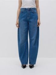 Jeansy balloon fit - niebieski. Niebieskie jeansy damskie Reserved. W wyprzedaży za 59.99 zł.